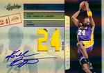 2009-10 Panini Absolute Memorabilia - Frequent Flyer Materials Prime Jersey Number Signatures #5 Kobe Bryant AU, MEM, SN5