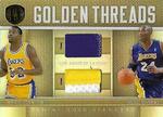 2010-11 Panini Gold Standard - Golden Threads Materials Prime #2 Magic Johnson / Kobe Bryant MEM, SN25