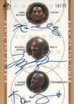 2000-01 SP Authentic - Sign of the Times Triple #KB/MJ/KG Kobe Bryant / Michael Jordan / Kevin Garnett AU, SN25
