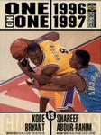 1996-97 Collector's Choice - One on One 5x7 #6 Kobe Bryant / Shareef Abdur-Rahim / Allen Iverson / Stephon Marbury / Antoine Walker / Walter McCarty / Marcus Camby / Erick Dampier UER The 1996-97 Rookies; UER: Iverson's name misspelled "Allan" on back