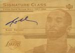 2003-04 Upper Deck Honor Roll - Signature Class #SC12 Kobe Bryant AU