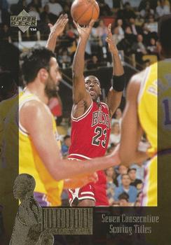 1995-96 Upper Deck The Jordan Collection Jumbo #JC9 Seven Consecutive Scoring Titles