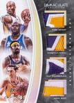 2015-16 Panini Immaculate Collection - Quads Memorabilia Platinum #QM-LAL Jerry West / Wilt Chamberlain / Kobe Bryant / Shaquille O'Neal MEM, SN1
