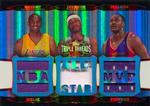 2006-07 Topps Triple Threads - Relics Combos Sapphire #TTRC-44 Kobe Bryant / Allen Iverson / Karl Malone MEM, SN3