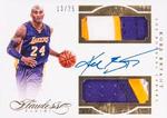 2015-16 Panini Flawless - Dual Patch Autographs #DPA-KB Kobe Bryant AU, MEM, SN25