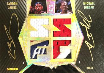 2007-08 UD Black - Patches Autographs Dual Gold #JJ LeBron James / Michael Jordan