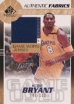 2003-04 SP Game Used - Authentic Fabrics Gold #KB-J Kobe Bryant MEM, SN100