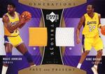 2006-07 Upper Deck Trilogy - Generations Past and Present Memorabilia #PPM-JB Magic Johnson / Kobe Bryant MEM, SN50