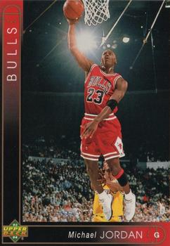 1993-94 Upper Deck #23 Michael Jordan - VAR: .516 career FG% on back, upper right corner of front photo is different, born "Feb."