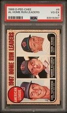 1968 O-Pee-Chee #6 American League 1967 Home Run Leaders (Carl Yastrzemski / Harmon Killebrew / Frank Howard) LL