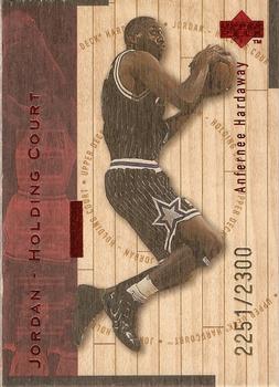 1998 Upper Deck Hardcourt - Jordan Holding Court Red #J19 Anfernee Hardaway / Michael Jordan