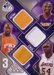 2009-10 SP Game Used - 3 Star Swatches 125 #3S-BOF Kobe Bryant / Horace Grant / Shaquille O'Neal MEM, SN125