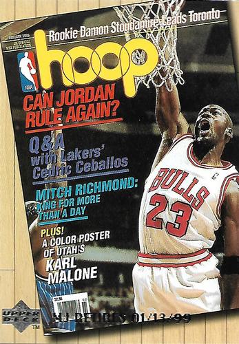 1999 Upper Deck Michael Jordan Retirement Set #C17 Michael Jordan - Hoop Magazine, February 1996
