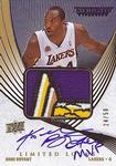 2007-08 Upper Deck Exquisite Collection - Limited Logos #LL-KB1 Kobe Bryant AU, MEM, SN50