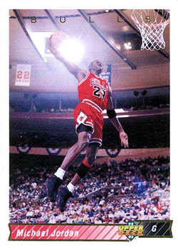 1992-93 Upper Deck #23 Michael Jordan - VAR: Hologram on back is 1993 style (Upper Deck text and diamond logo)