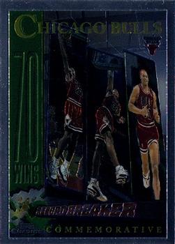 1996-97 Topps Chrome #72 Chicago Bulls 72 Wins / Michael Jordan / Scottie Pippen / Dennis Rodman