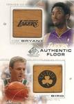 2000-01 SP Game Floor - Authentic Floor Combos #C22 Kobe Bryant / Larry Bird MEM