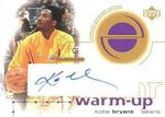 2001-02 Upper Deck Ovation - Superstar Warm-Ups Autographs #KB-S Kobe Bryant AU, MEM