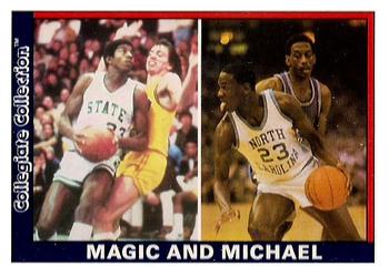 1991-92 Collegiate Collection 12th National #NNO Magic Johnson / Michael Jordan