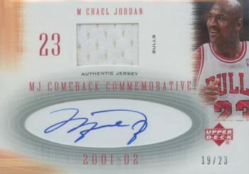 2001-02 Upper Deck MJ's Back - Jerseys Autographs #CCA3 Michael Jordan - MEM: Game-worn Jersey (Bulls White)
