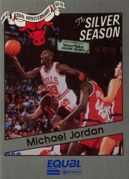 1990-91 Star Equal Chicago Bulls Silver Season #1 Michael Jordan