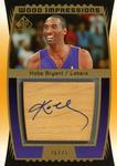 2004-05 SP Game Used - Wood Impressions #WI-KB Kobe Bryant AU, SN75