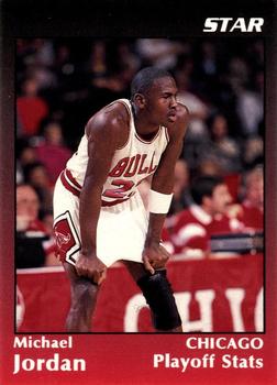 1991 Star Michael Jordan (Unlicensed) - Black / Red Border Glossy #2 Michael Jordan - Playoff Stats