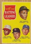 1962 Topps Venezuelan #52 1961 National League Batting Leaders (Bob Clemente / Vada Pinson / Ken Boyer / Wally Moon) LL