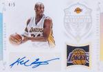 2014-15 Panini National Treasures - Material Treasures Signatures Prime Laundry Tags #MTS-KB Kobe Bryant AU, MEM, SN5