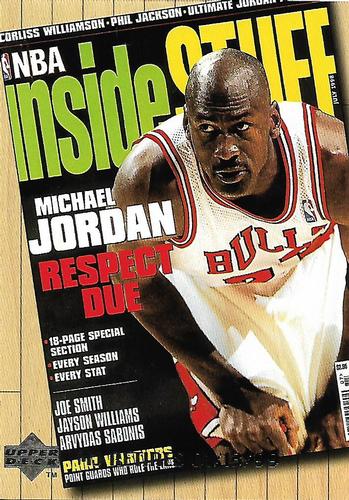 1999 Upper Deck Michael Jordan Retirement Set #C21 Michael Jordan - Inside Stuff Magazine, July 1998