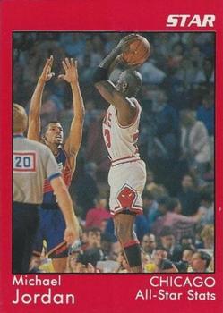1991 Star Michael Jordan - Red Border #4 Michael Jordan - All-Star Stats