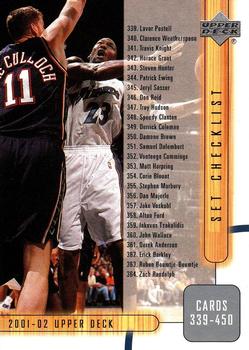 2001-02 Upper Deck #405 Michael Jordan - Checklist: 339-450