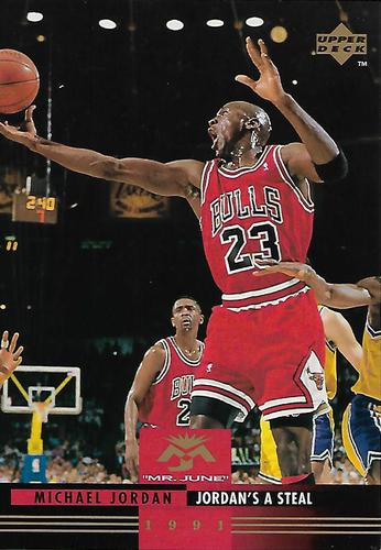 1993-94 Upper Deck Authenticated Michael Jordan Mr. June Jumbo #MJ1 Michael Jordan - Jordan's a Steal