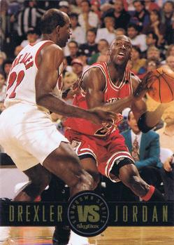 1993-94 SkyBox Premium - Showdown Series #SS11 Clyde Drexler / Michael Jordan