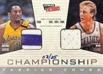 2000-01 Upper Deck Ultimate Victory - Championship Fabrics #CFC1 Kobe Bryant / Larry Bird SN25