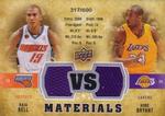 2009-10 Upper Deck - VS Materials #VS-BB Kobe Bryant / Raja Bell MEM, SN600