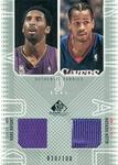 2002-03 SP Game Used - Authentic Fabrics Dual #KB/AI-J Kobe Bryant / Allen Iverson MEM, SN100