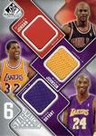 2009-10 SP Game Used - Six Star Swatches #NNO Michael Jordan / Magic Johnson / Kobe Bryant / Kevin Garnett / Derrick Rose / Russell Westbrook MEM, SN99