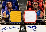 2004-05 SP Game Used - Authentic Fabrics Autographs Dual #AAF2-KT Kobe Bryant / Tracy McGrady AU, MEM, SN15