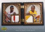 2007-08 Upper Deck Artifacts - Conference Pairings Silver Patch #CP-MB Kobe Bryant / Tracy McGrady MEM, SN5
