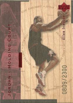 1998 Upper Deck Hardcourt - Jordan Holding Court Red #J20 Allen Iverson / Michael Jordan
