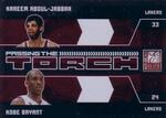 2009-10 Donruss Elite - Passing the Torch Red #15 Kareem Abdul-Jabbar / Kobe Bryant SN249