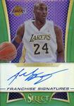 2013-14 Panini Select - Franchise Signatures Green #20 Kobe Bryant AU, SN5