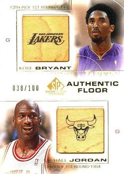 2000-01 SP Game Floor - Authentic Floor Combos Gold #C24 Kobe Bryant / Michael Jordan