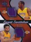 2007-08 Upper Deck Sweet Shot - Sweet Swatches Dual #SW-BF Kobe Bryant / Jordan Farmar MEM