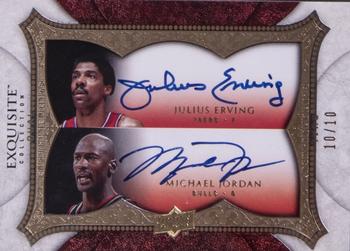 2007-08 Upper Deck Exquisite Collection - Enshrinements Dual #DEN-JE Michael Jordan / Julius Erving