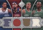 2009-10 SP Game Used - 4 on 4 Fabrics #NNO Gilbert Arenas / LeBron James / Paul Pierce / Kevin Garnett / Jason Kidd / Tracy McGrady / Kobe Bryant / Shaquille O'Neal MEM, SN99