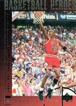 1994-95 Upper Deck - Basketball Heroes: Michael Jordan #43 Michael Jordan - 1991-93 Three NBA Championships