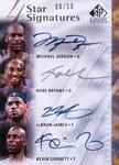 2009-10 SP Signature Edition - 4 Star Signatures #4S-JBGJ Michael Jordan / Kobe Bryant / LeBron James / Kevin Garnett AU, SN10