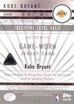 2006-07 Bowman Elevation - Executive Level Relics (1) #ELR-KB Kobe Bryant MEM, SN1